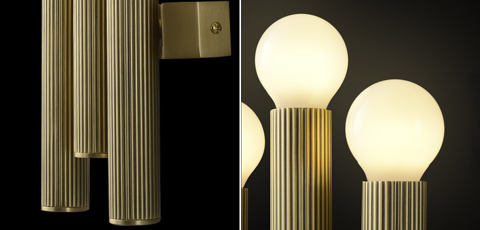 Бра Corrugated Brass Wall Lamp