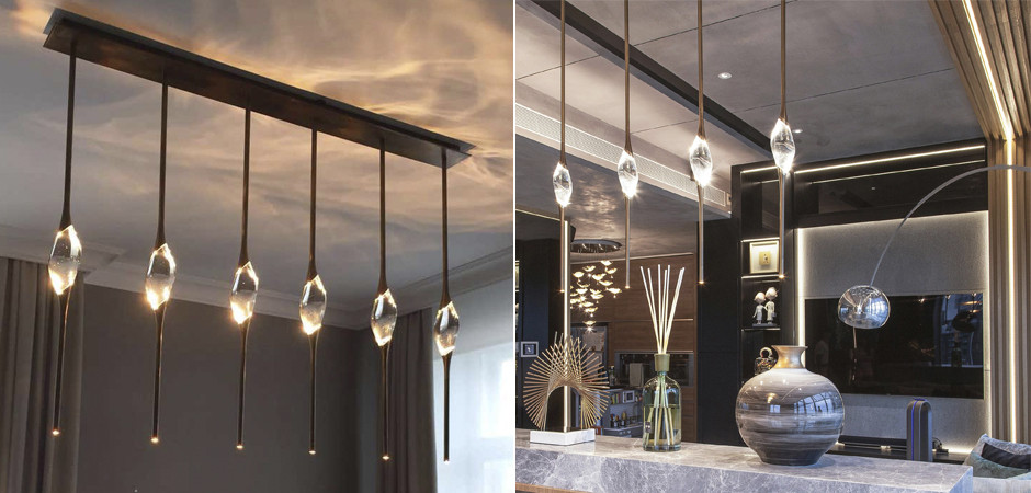 Подвесной светильник 12 Rectangle Chandelier Gold