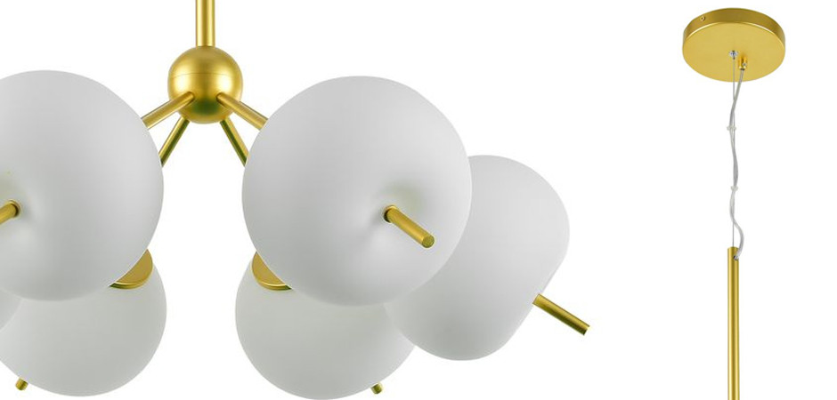 Люстра White ball brass Louise 6