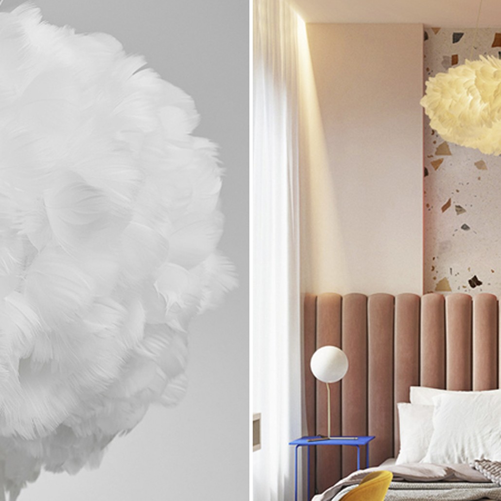 Люстра Кольцо из перьев Plumage White