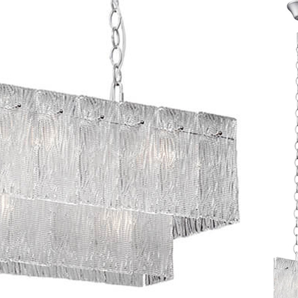 Люстра прямоугольная Textured Glass Chandelier