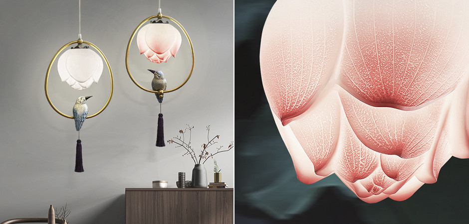 Подвесной светильник Blue Bird with Tassel