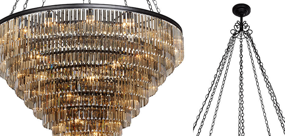 Большая Многоярусная люстра ODEON Amber GLASS 11-TIER диаметр 160 см