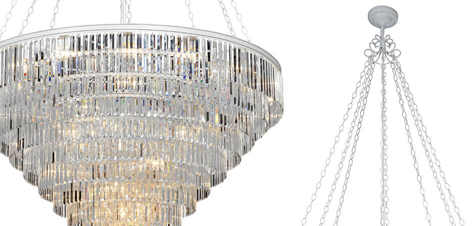 Большая Многоярусная люстра ODEON CLEAR GLASS 11-TIER диаметр 160 см