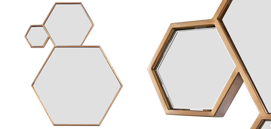 Зеркало Hexagons Mirror