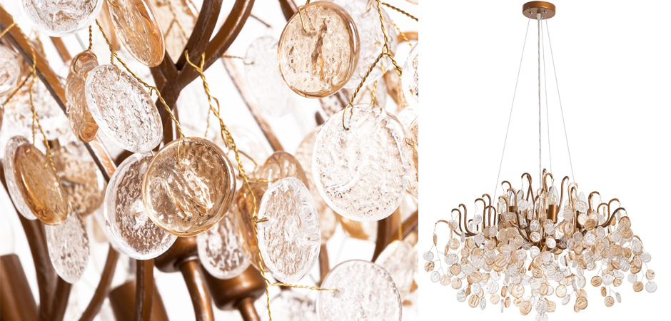 Люстра FAIRYTREE Chandelier Amber Pendants 80