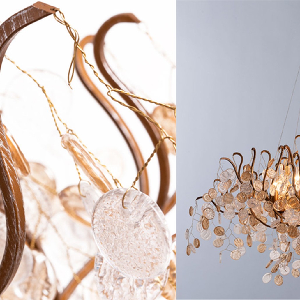 Люстра FAIRYTREE Chandelier Amber Pendants 100