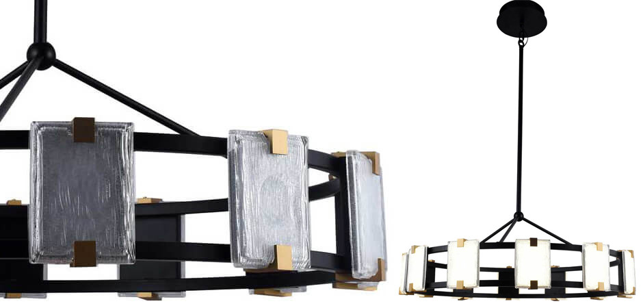 Люстра Rectangular Glass Plafon D85