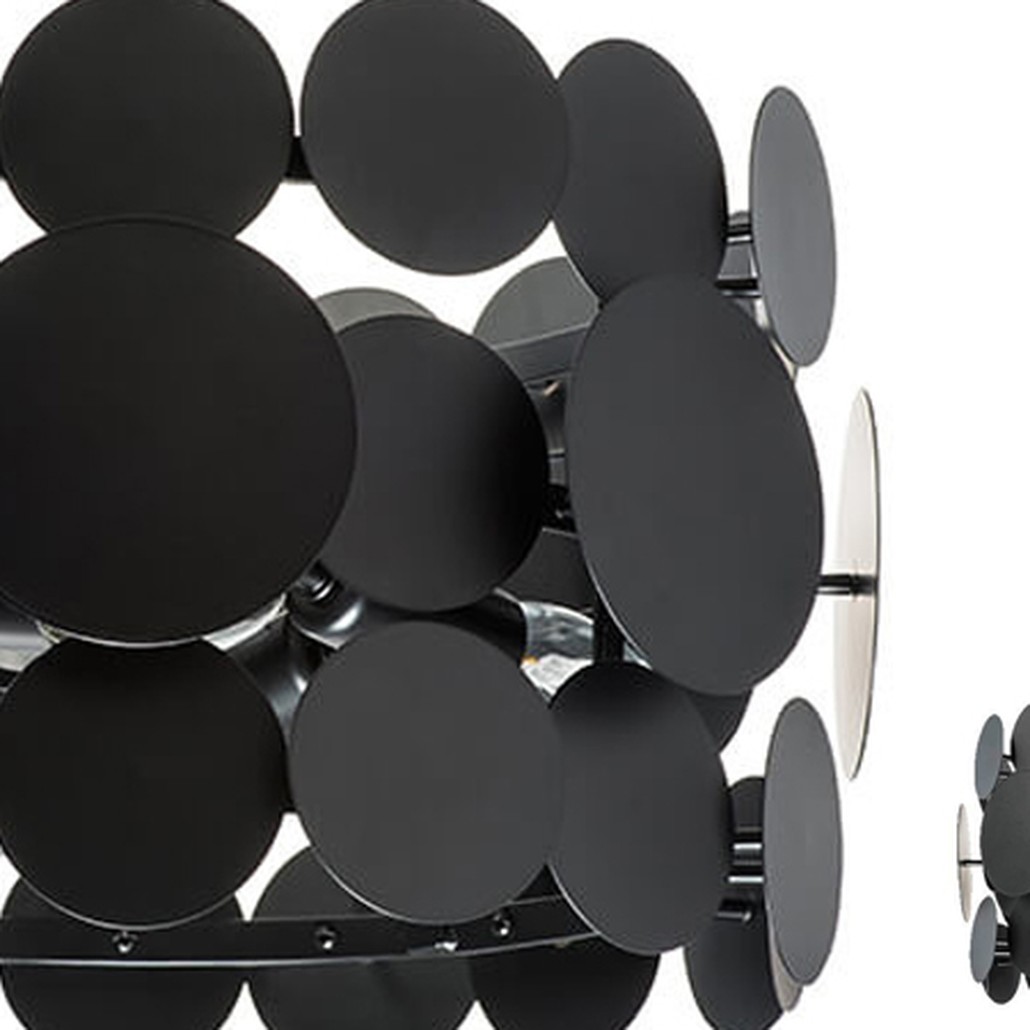 Люстра Black Matte Disk D35