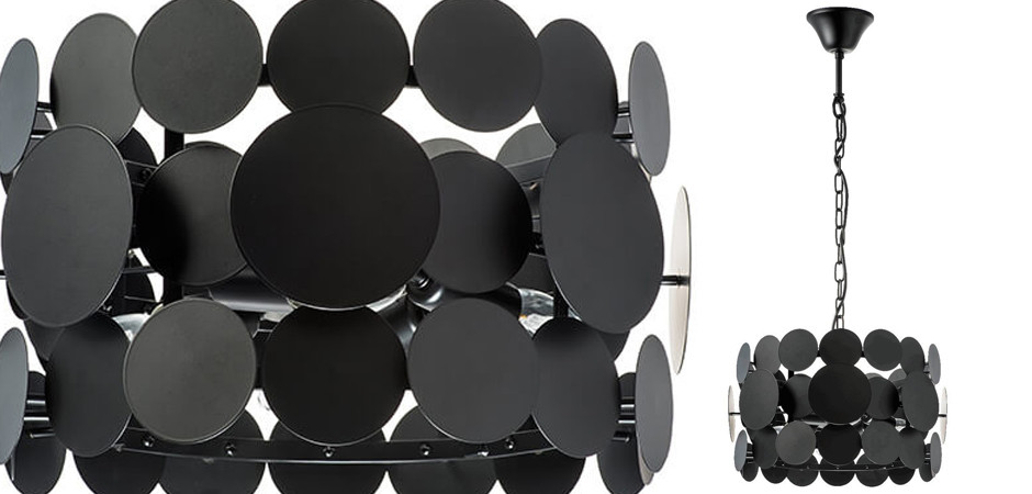 Люстра Black Matte Disk D35
