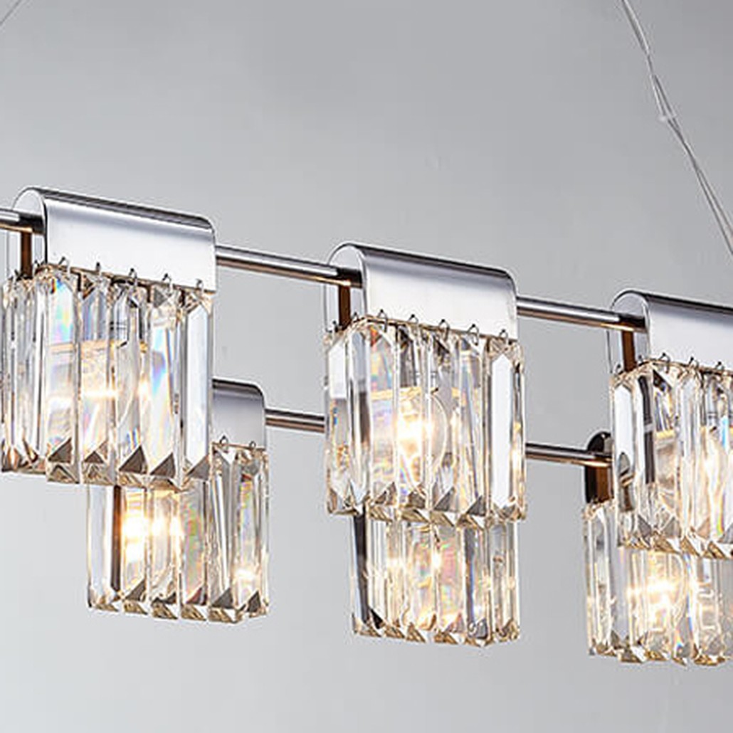 Люстра Crystal Pendants chrome 10