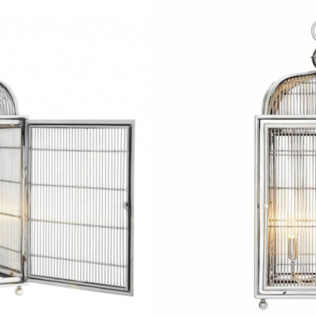 Люстра клетка Bird cage chrome Lantern Falcon
