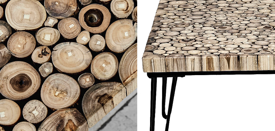 Кофейный стол Tree Cuts square coffee table