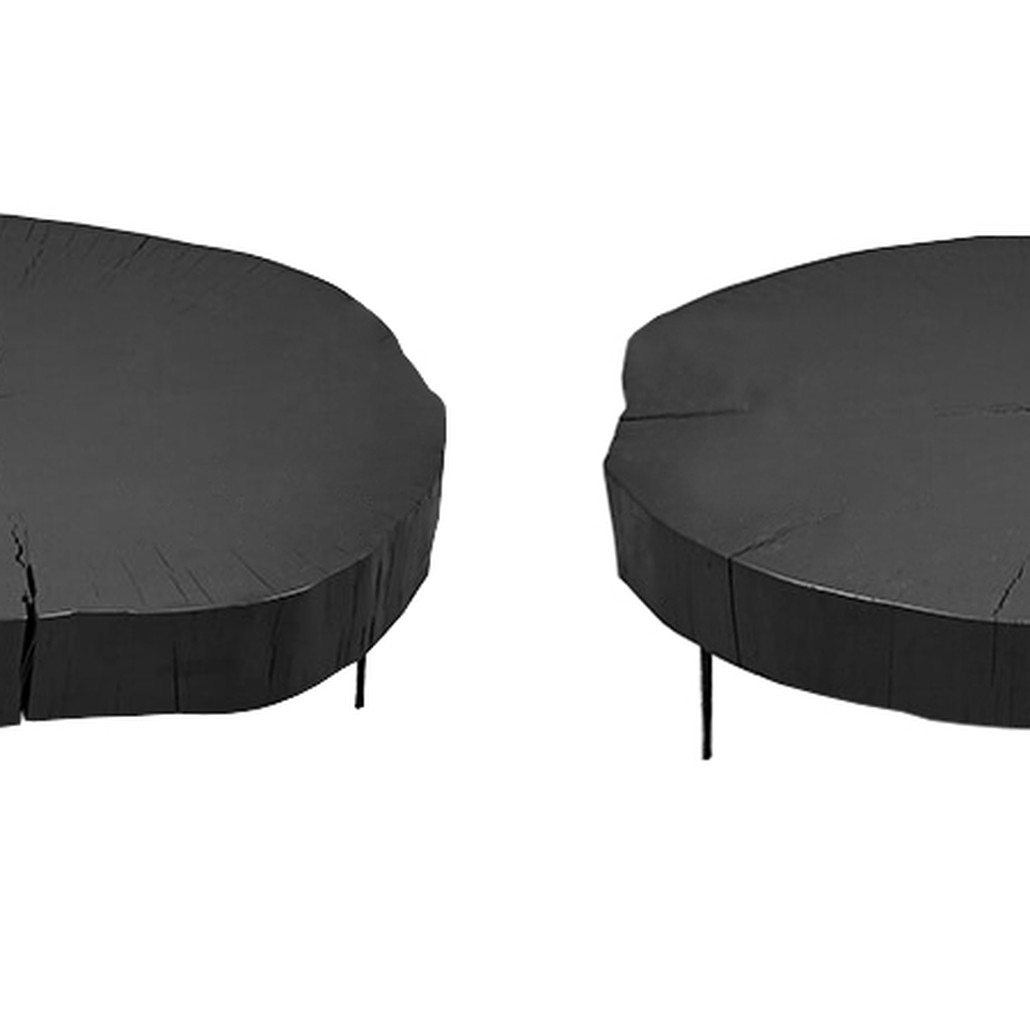 Кофейный стол Saw Cut Black Wood Coffee Table