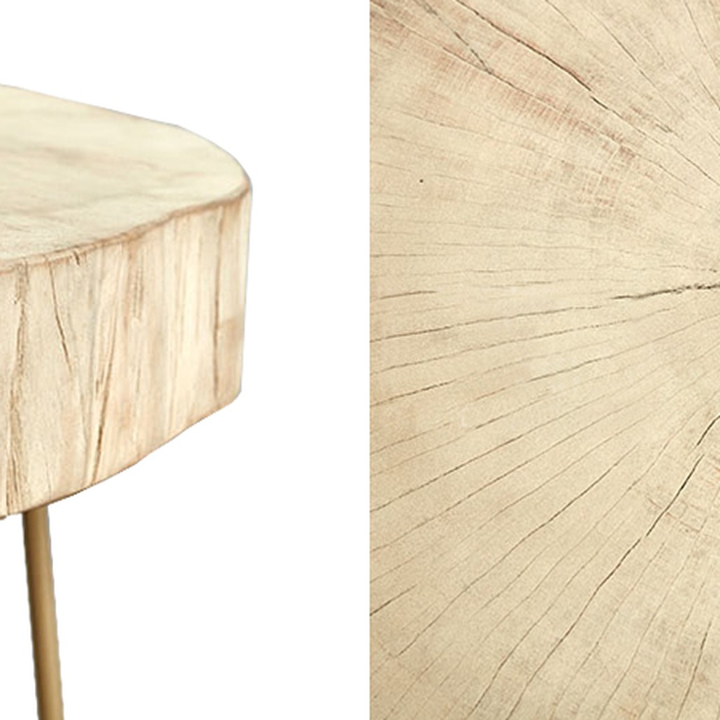 Комплект столиков Saw Cut Beige Wood Coffee Table
