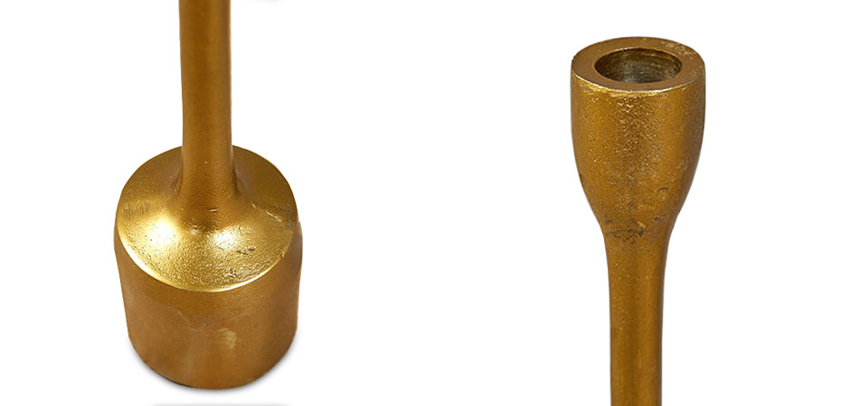 Золотой подсвечник винтаж 36 см II