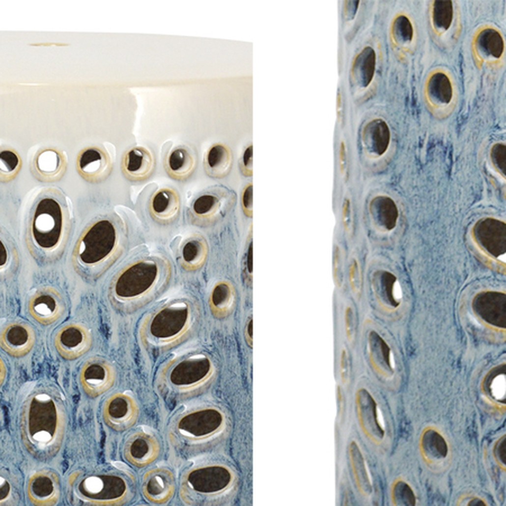 Керамический табурет Blue Openwork