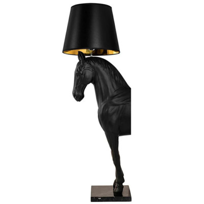 Horse Statue Floor Lamp Большой светильник Черная Лошадь