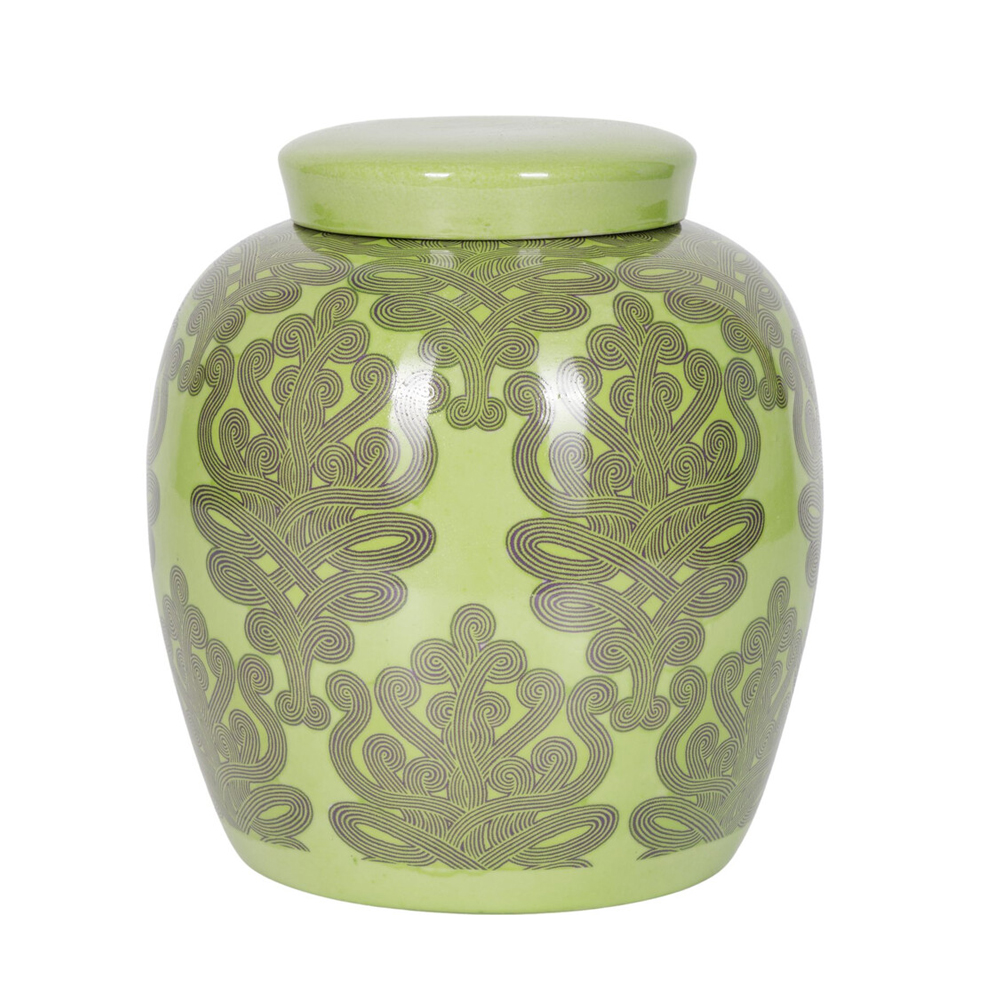 Банка с крышкой Porcelain Malachite Jar