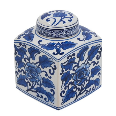 Ваза с крышкой в китайском стиле Oriental Blue & White Ornament Vases