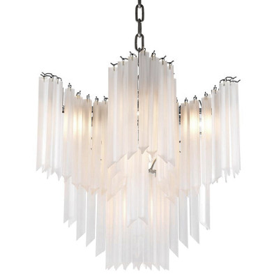 Дизайнерская Люстра Chandelier Pulsar Chrome белое матовое стекло