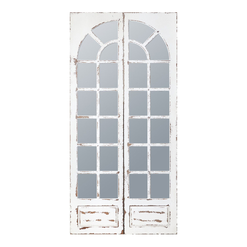 Зеркало-окно с эффектом старения в венецианском стиле Venetian White Mirror