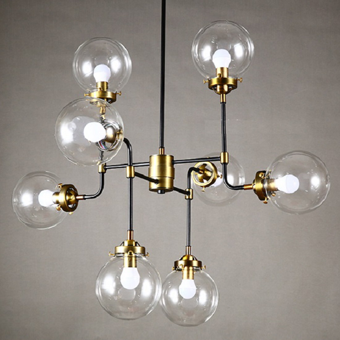 Люстра Бистро Globe Clear Glass Chandelier 8