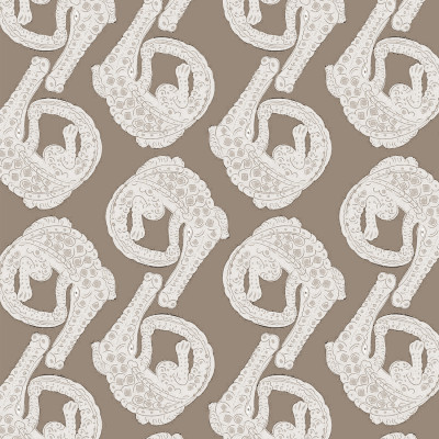 Мебельная ткань Velour Crocodiles Gray-Beige Велюр N 1140