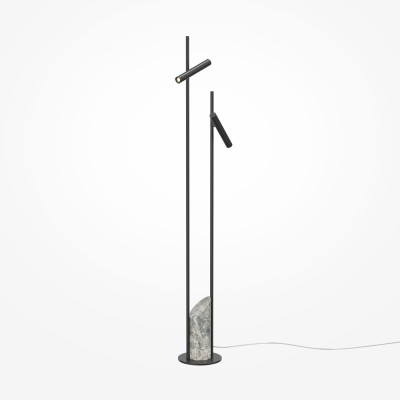 Напольный торшер светодионый черный Lumen Duo