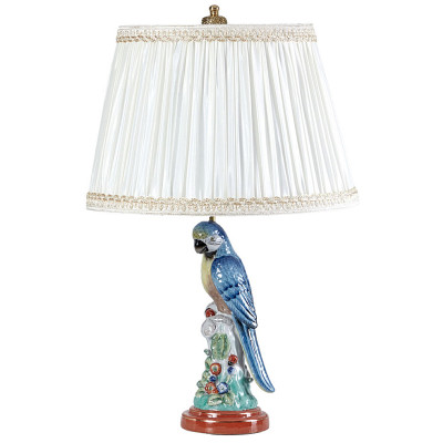 Настольная лампа с абажуром и основанием в виде попугая Parrot Table Lamp