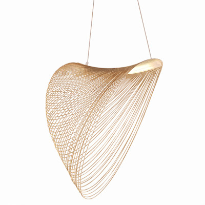 Подвесной светильник фигурный из деревянных прутьев Ecofriendly Light Source