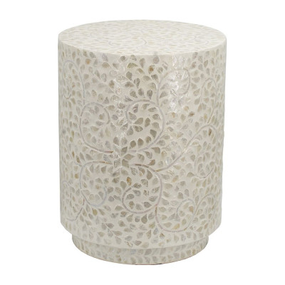 Приставной столик с рисунком из раковин устриц Bone Inlay