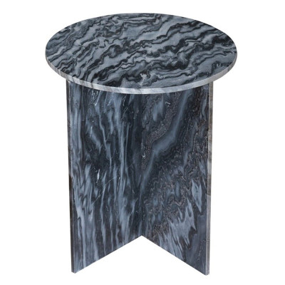 Столик кофейный с столешницей из черного мрамора Compact Black Marble Table