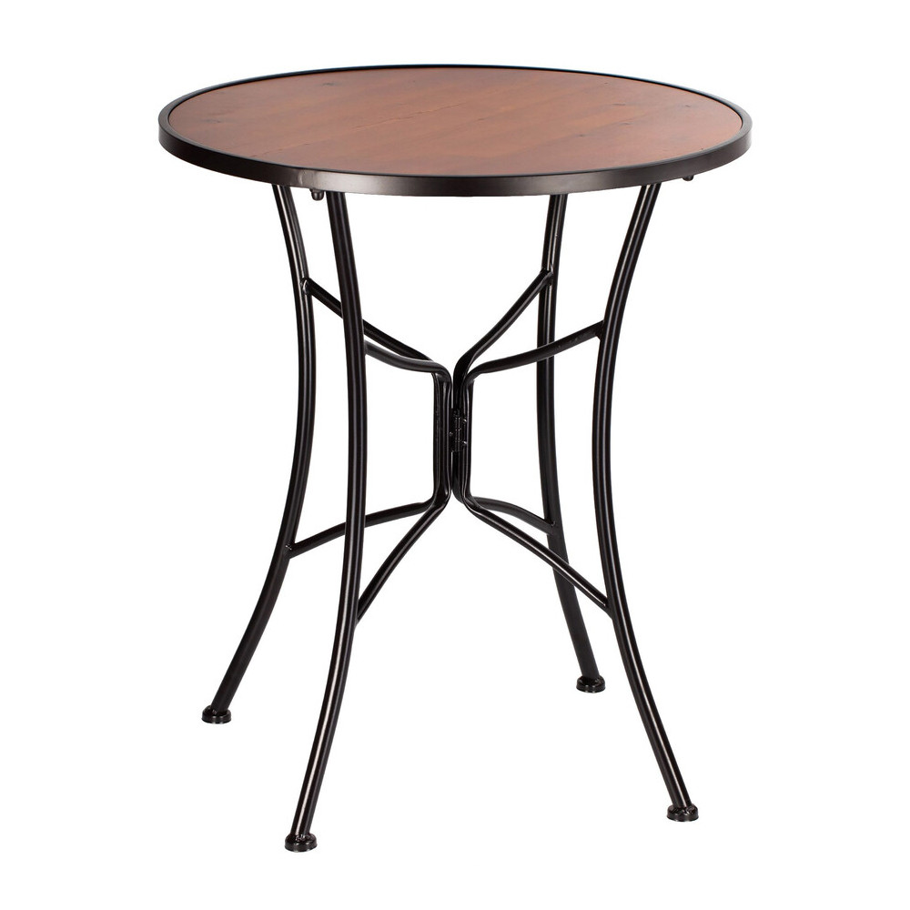 Столик приставной с круглой столешницей на металлическом черном основании Scenical Table