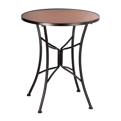 Столик приставной с круглой столешницей на металлическом черном основании Scenical Table