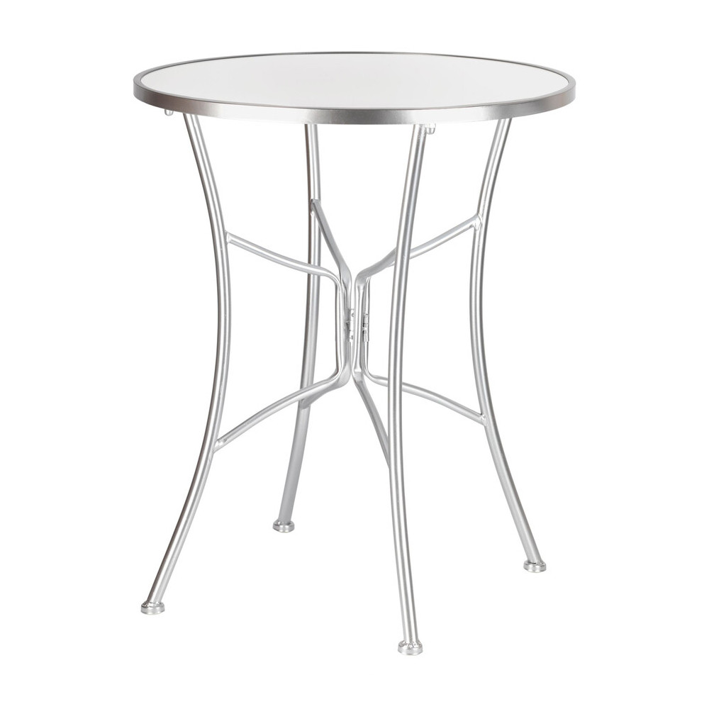 Столик приставной с круглой столешницей на серебристом основании Scenical Table