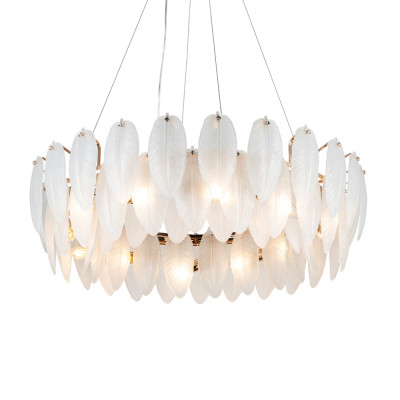 Люстра Mont Saint-Michel Золотая с Рельефным Стеклом