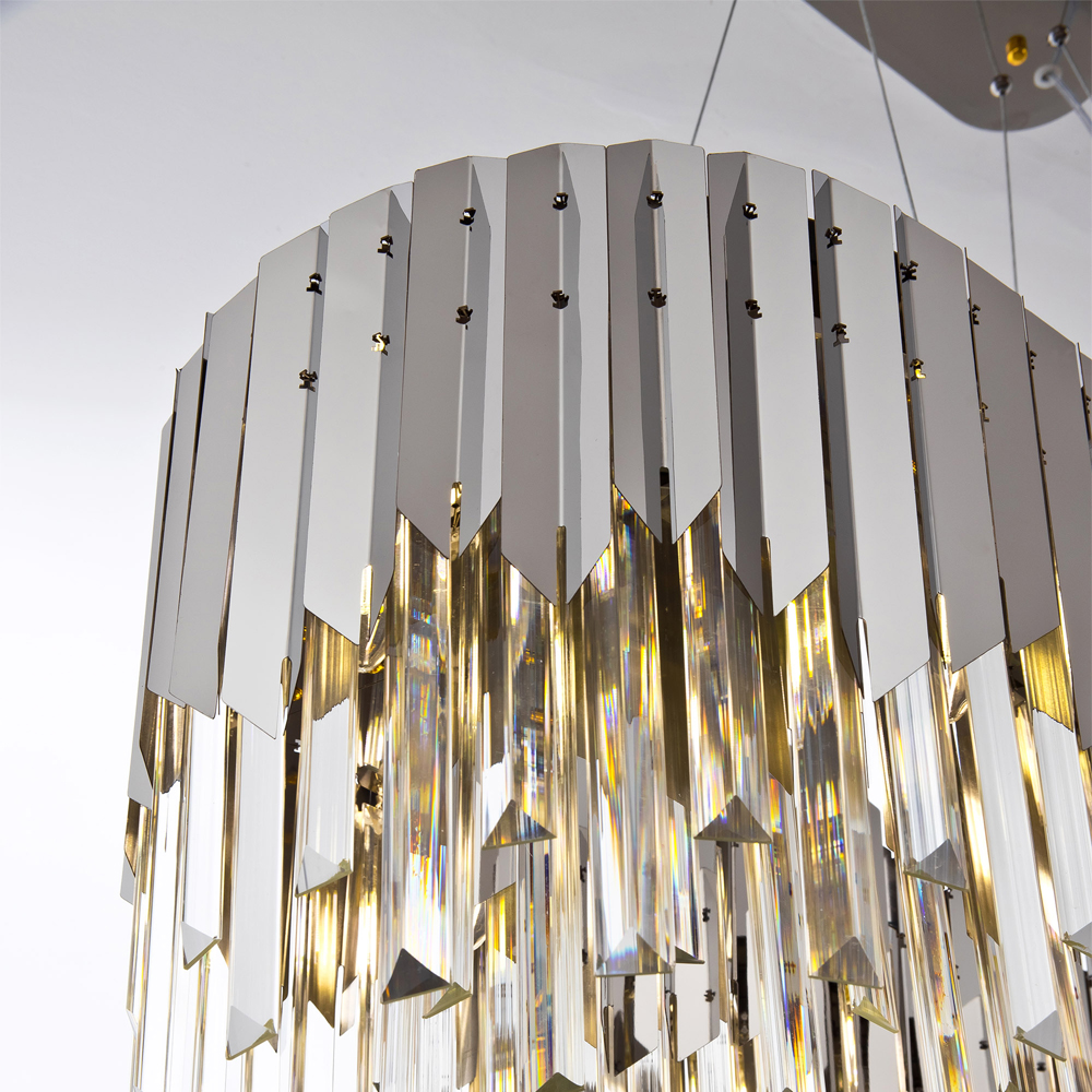 Большая многоярусная люстра Iroh Future Хром