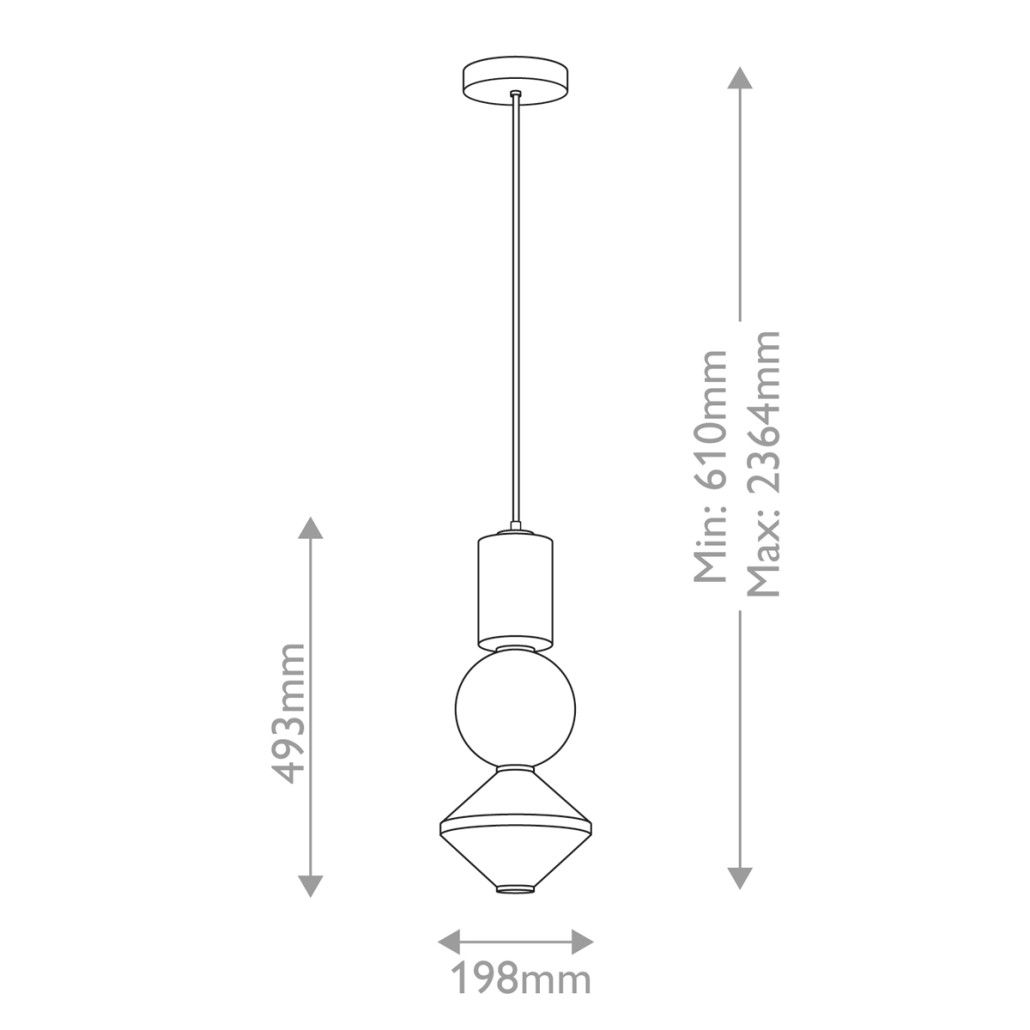 Подвесной светильник белого цвета с тремя геометрическими плафонами Alora Mood