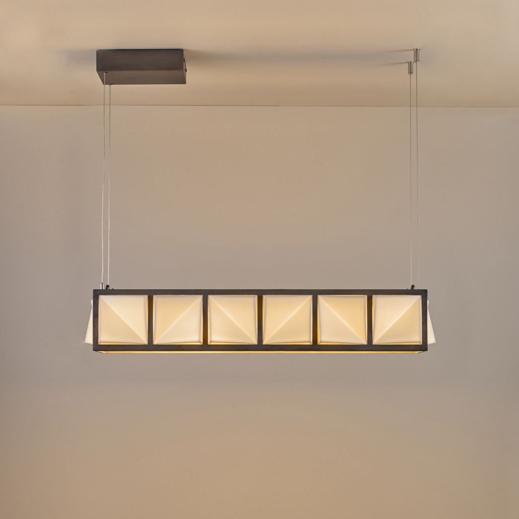 Подвесной светильник линейный бронзового цвета Davey Lighting