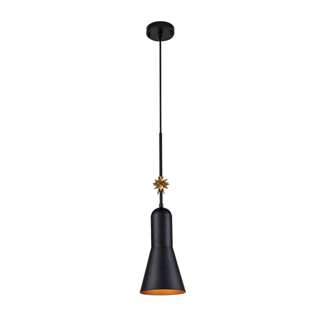 Подвесной светильник черного матового цвета с конусным плафоном 65 см Elstead Lighting