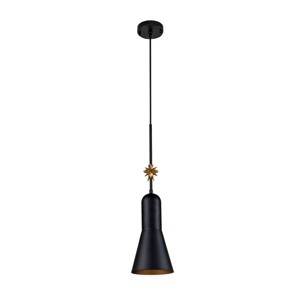 Подвесной светильник черного матового цвета с конусным плафоном 65 см Elstead Lighting