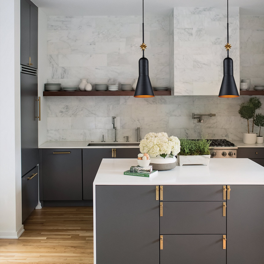 Подвесной светильник черного матового цвета с конусным плафоном 65 см Elstead Lighting