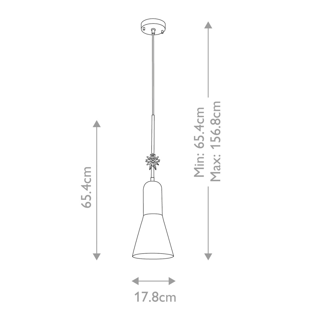 Подвесной светильник черного матового цвета с конусным плафоном 65 см Elstead Lighting