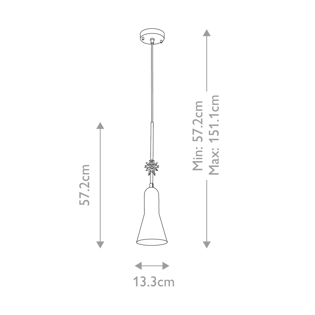 Подвесной светильник с конусным плафоном и декоративной звездой 57 см Elstead Lighting