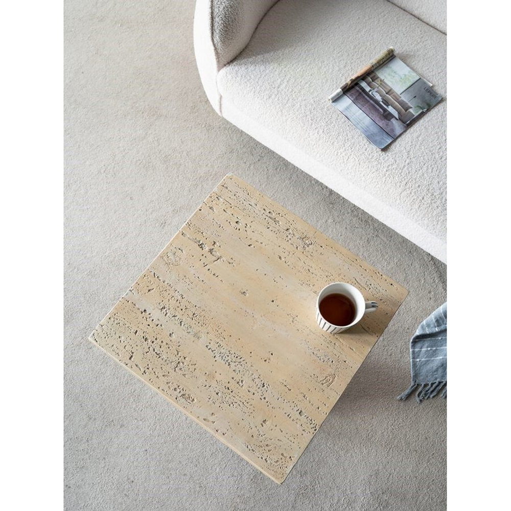 Столик приставной с квадратной столешницей Textured Cream Table