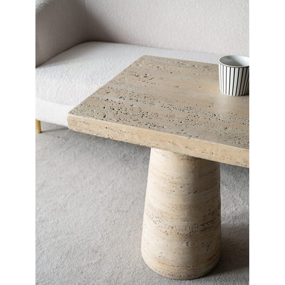 Столик приставной с квадратной столешницей Textured Cream Table