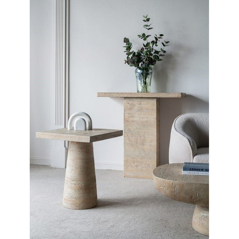 Столик приставной с квадратной столешницей Textured Cream Table