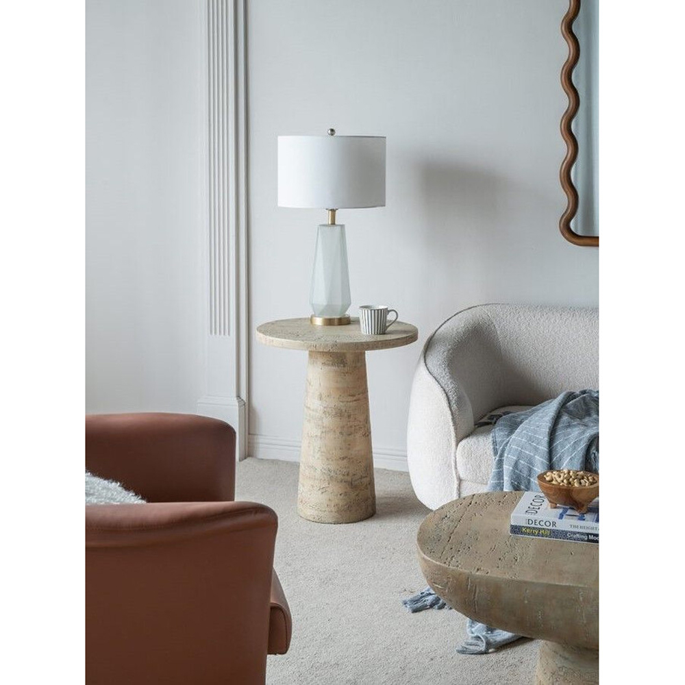 Столик приставной с круглой столешницей Textured Cream Table