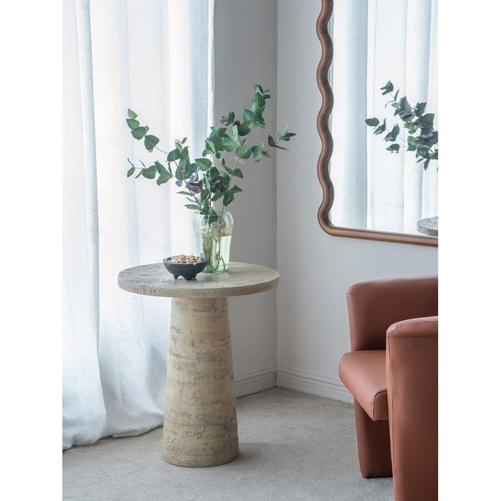 Столик приставной с круглой столешницей Textured Cream Table